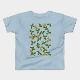 green flora patterns Kids T-Shirt